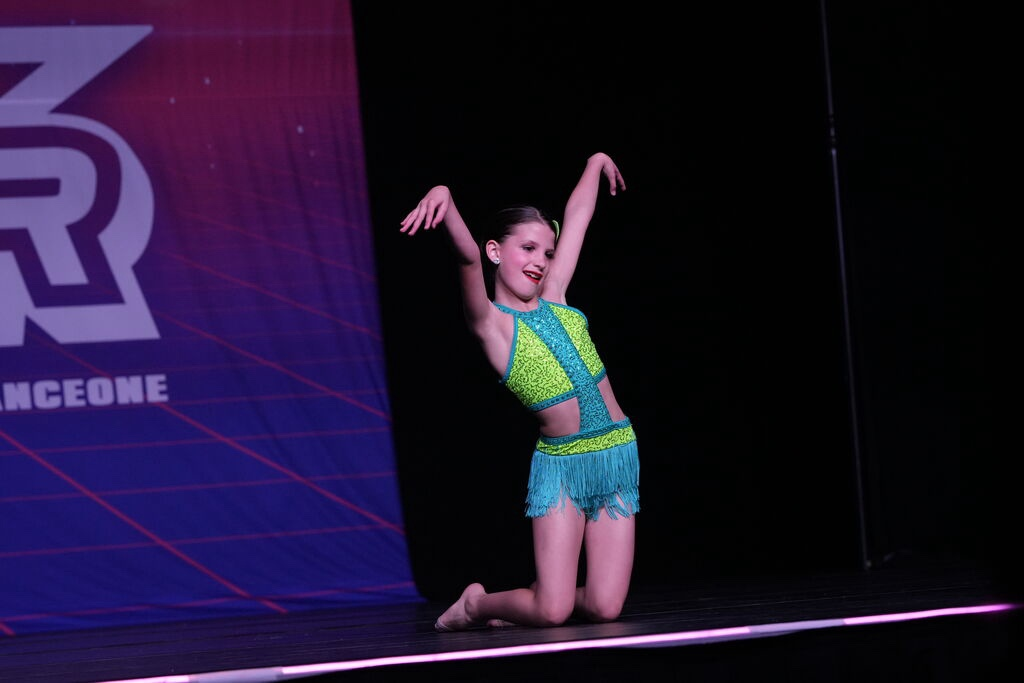 Advanced ballet students in center